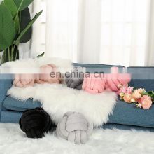 Nordic Handmade Accessories Decorative Sofa Seating Cushion Plush Stuffed Velvet Knot Ball Throw Pillows For Home Decor