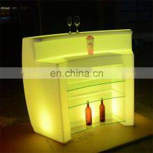 Outdoor Furniture Hot Sale Remote Control Illuminated Rechargeable Portable Mobile Led Bar Counter Mobile Bar