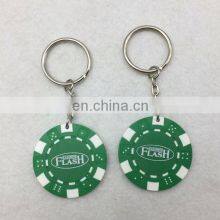 Plastic Clay OEM Poker Chip With Keychain