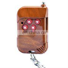 433.92MHZ Wireless Remote Control Push Cover 4 Key Mahogany Fixed Code RF Remote Control