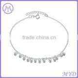 Fashion Jewelry High Quality 925 Sterling Silver Jingle Bell Fancy Girls Charm Anklet thumbnail-4