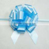 Modern Romantic and Charming Purple Satin Pom-Pom Butterfly Ribbon Pull Bow for Decoration thumbnail-1