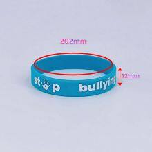 Factory Wholesale Hot Sale Anti-bullying Propaganda Quotes Protect the Healthy Growth of Children Custom Silicone Bracelet thumbnail-3