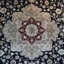 5X8ft Black Blue Color Handmade Silk Persian Carpet for Home thumbnail-3