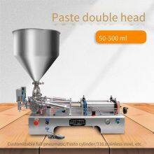 Double-head Paste Bottled Bean Paste Filling Machine, Huanyu Small Pneumatic Sauce Filling Machine With a 500g Quantitative Function thumbnail-4