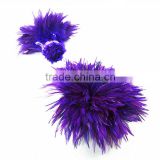 wholesale dyed purple feather trim cock rooster feathers Coque