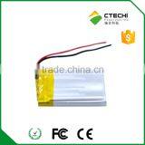 3.7v 502535 Polymer Li-ion Battery 400mAh for Portable Electronic Device thumbnail-2