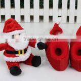 Cute Plush Santa Claus Slippers for Christmas/ Christmas Slipper thumbnail-3