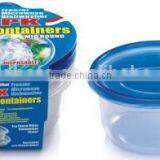 739ml 3 Pack Round Plastic Food Container Disposable Tableware thumbnail-2