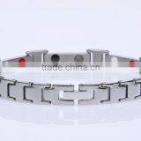Wholesale Blue Stainless Steel Health Magnetic Bracelet of Women thumbnail-3