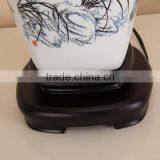 Contemporary White Hand Painted Porcelain Table Lamp thumbnail-2