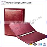 Top grade factory competitive price leather ring binder hotel service guide