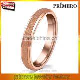 Top Quality Matte Ring 18K Rose Gold Plated Fashion Titanium Steel Full Sizes Women Ring Wholesale thumbnail-1