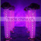 Silver LED Pillar Crystal Wedding Column Lighted Wedding Column Walkway Stand Wedding Decoration (MWS-002 Silver) Quality Choice thumbnail-2