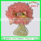 Pink tree design chiffon flower patch for shoe garment bag decoration flower