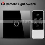 1gang 1way EU Standard, Remote Switch, Crystal Glass Panel Wall Light Remote Touch Switch thumbnail-2