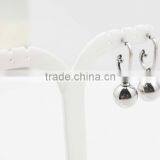 Silver Solid Stainless Steel Ball Pendant Fashion Earrings thumbnail-4
