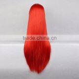 Free Shipping 80cm Long Fairy Tail-Elza Elza Scarlet Dark Red Straight Synthetic Anime Cosplay Hair Wig thumbnail-3