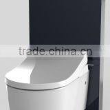 Cabinet concealed cistern with front of glass integrated with electronic bidet seat