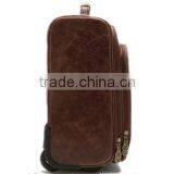 2016 Hot Selling Mens Leather Rolling Duffel Suitcase Bag for Short Traveling thumbnail-3