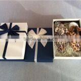 2015- Simple Elegant Gift Candy Boxes With Ribbon and Bowknot thumbnail-1