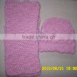 Fashion Cable Knitting Lady's Winter Hat Scarf