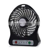 18650 battery operated rechargeable portable fan