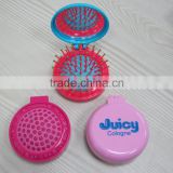 larger image Folding hairbrush with mirror for promotion