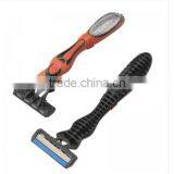 Disposable Manual Shaving Razor With Rubber Handle thumbnail-1