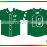 Sublimation Custom Green Baseball Jersey With Coolmax Baseball Wear For Team thumbnail-1
