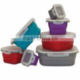 Square Shaped Silicone Lunch Box Food Container With Lid thumbnail-2