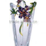 RORO Felicity Iris Enamel Crystal Glass Decorative Vase Flower Receptacle