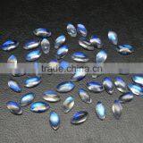Natural Rainbow Moonstone Marquise Cabochon 8x4mm, Fine Gemstone for Silver Jewelry thumbnail-3