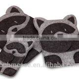 Black Color 7.9 Inch Wool Felt Tablet Case Cute Cartoon Raccoon Bag Tablet Sleeve Tablet Pouch