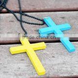 New Fashion Colorful Small Wood Crucifix thumbnail-4