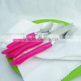 Pink Handled Stainless Flatware thumbnail-1