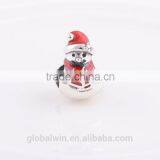Wholesale Snowman Charm 925 Sterling Silver European Charm Bead Fit Snake Chain Bracelet Women Jewelry thumbnail-2