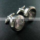 20mm Round Bezel Screw Top 316L Stainless Steel Rhodium Color Charm Floating Glass French DIY Cuff Links Gift Cufflinks 1500046 thumbnail-5