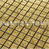 High Quality 24 K Real Gold Glass Mosaic HJ02 Wave Gold Mosaic Hot Melting Gold Mosaic Tiles thumbnail-1