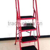 Folding Climbing Ladder Safety Steel Ladder 4 Steps