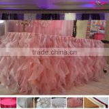 ruffled table skirt/table cloth