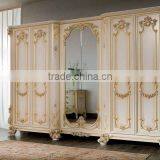 European Painted Triple Door Wardrobe, French Rococo Style Three Doors Wardrobe thumbnail-6