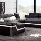 Black Genuine Leather Living Room Sofa, Modern Style Living Room Sofa thumbnail-1
