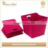 Hot Luxury Fabric Storage Basket Felt Home Storage Organization Bag thumbnail-3