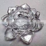 Wholesale Lotus Wedding Glass Candle Hoder, Lotus Glass Candlestick
