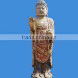 Hand Carved Wood Antique Buddha for Sale thumbnail-1