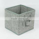 Folding Grey Felt Open Top Storage Box With Handle(Small) thumbnail-1
