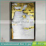 Wall Art Golden Abstract Oil Painting on Canvas for Home Decoration thumbnail-2