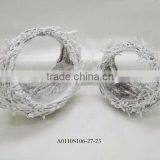 Indoor Christmas Twig Basket With Snow thumbnail-1