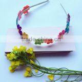 China Factory Price Latest Design Custom Cheap Fabric Hair Band Wool Felt Flower Headband for Kids Girls Women Men Boutique thumbnail-1